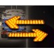Set 2 sageti luminoase LED pulsante - dirijare trafic - montabile pe utilajele ce opereaza pe drumurile publice
